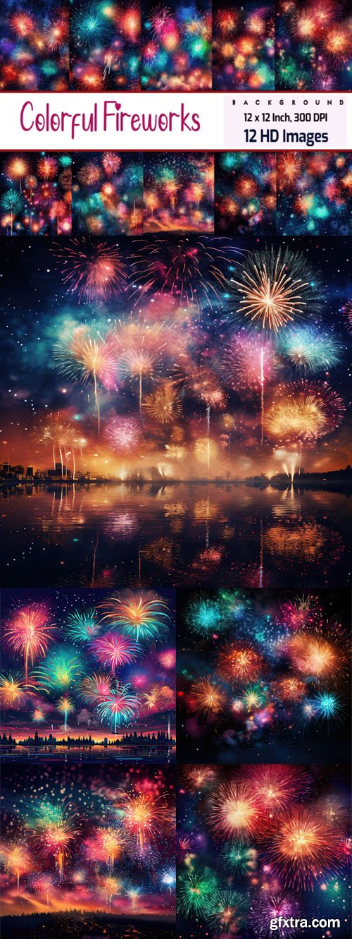 Colorful Fireworks - 12 HD Images Collection