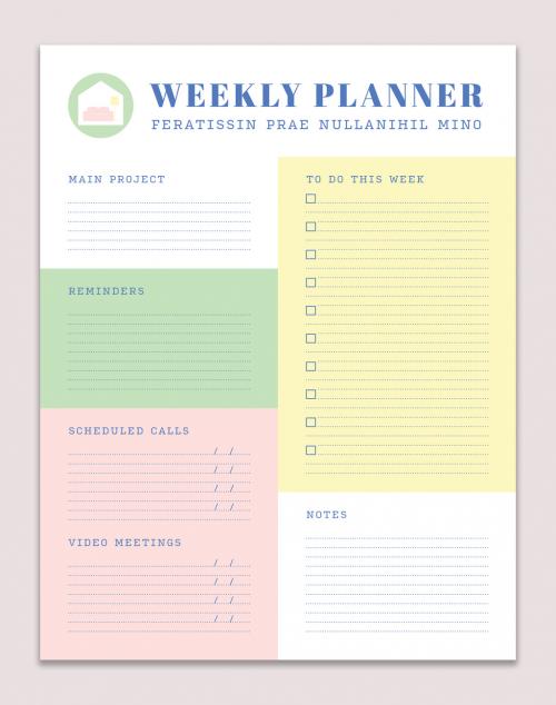 Colorful Planner Layout - 337449465