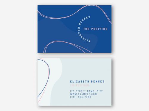 Blue and Pink Business Card Layouts - 337449577