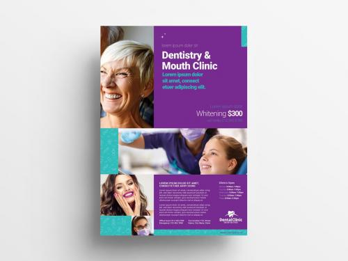 Dentist Poster or Flyer Layout - 338451910