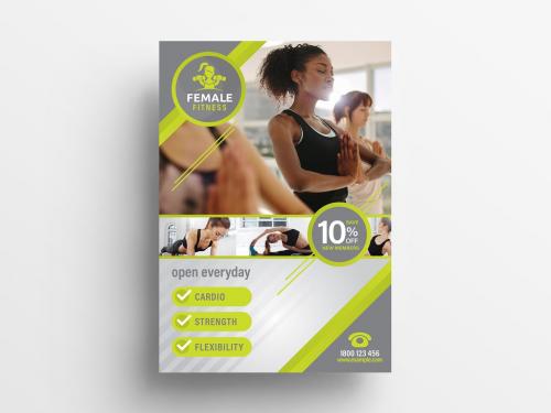 Green Gym Fitness Flyer Layout - 338452225