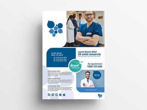 Medical Hospital Poster Layout - 338456473