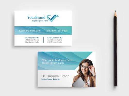 Business Card Layout for Medical Professionals - 338506176