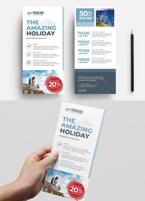 Travel Agency Tour Guide Flyer Layout - 338509026