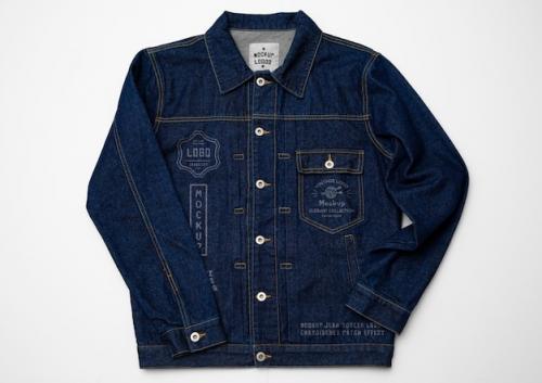 Patch On Denim Jacket Mockup