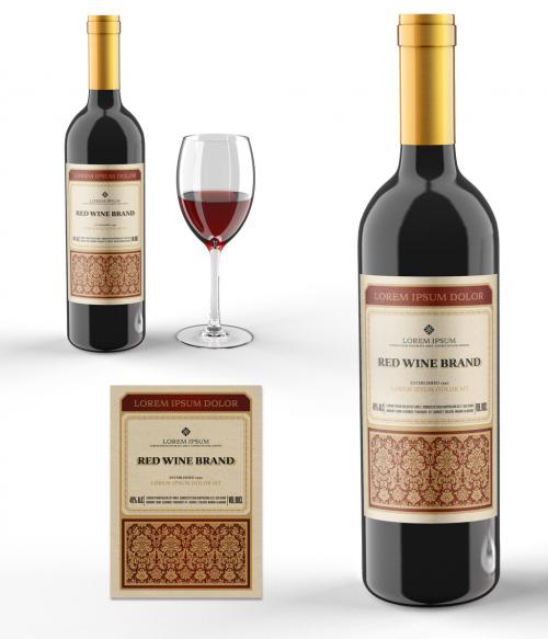 Vintage Wine Label Layout - 338548399