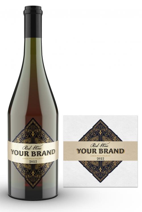 Vintage Wine Label Layout - 338548599