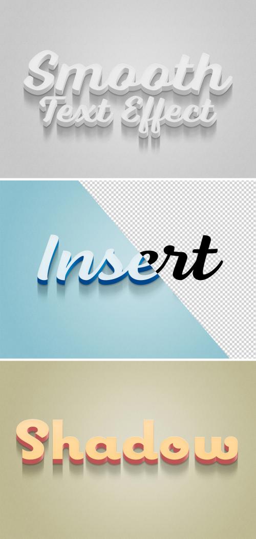 3D Text Effect with Shadow Mockup - 338866180