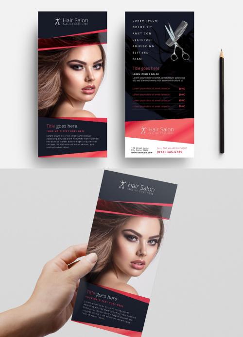 Hair Salon Stylist Flyer Layout - 338960872