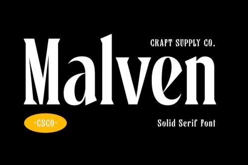 Malven - Solid Serif Font