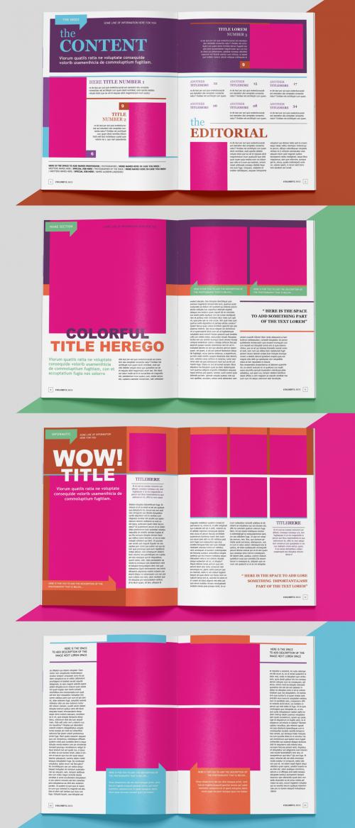 Colorful Magazine Layout - 339237446