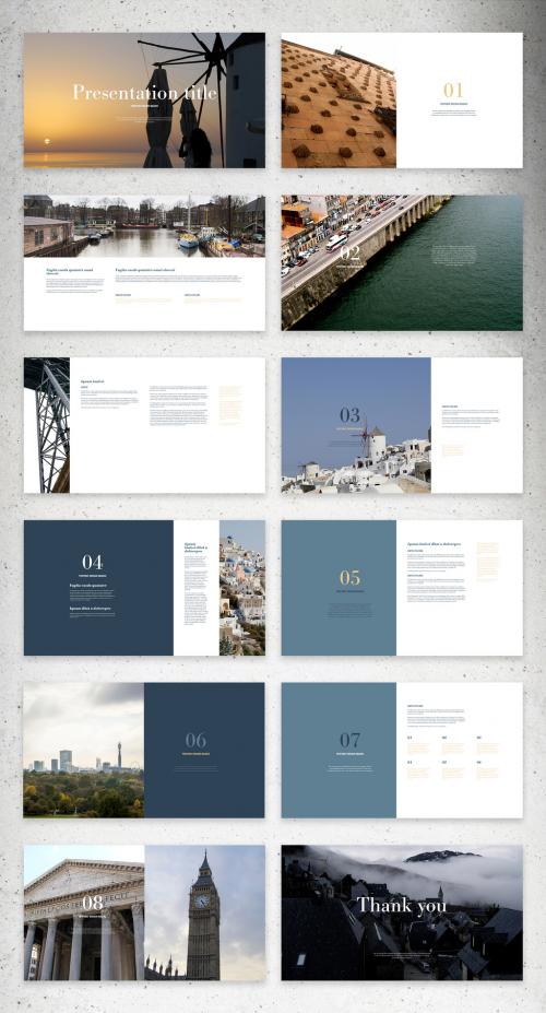 Blue and White Digital Presentation Layout - 339257219