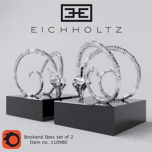 Book holder EICHHOLTZ Bookend Ibex nickel finish set of 2