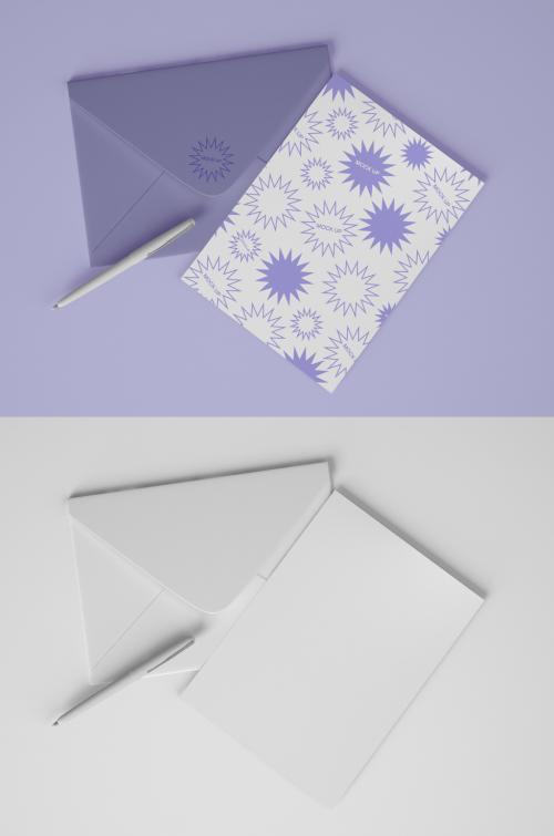 Card and Envelope Mockup - 339299532