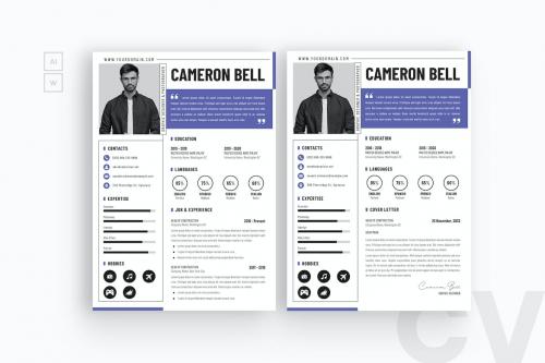 Shape Background Resume CV