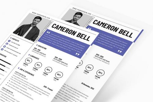 Shape Background Resume CV