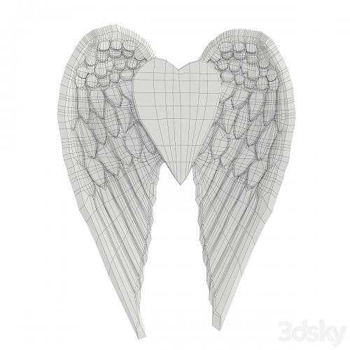 Wall Decoration Vase Flying Heart