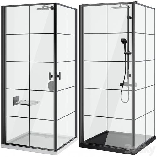 Shower cabins Radaway Nes 8 Black set 136