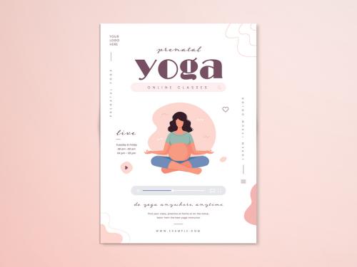 Prenatal Yoga Online Class Flyer Layout - 339943956