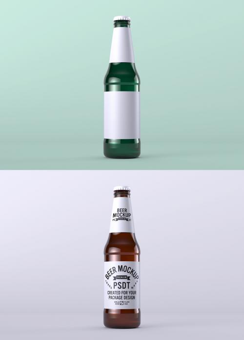 Realistic Beer Bottle Mockup - 339967835