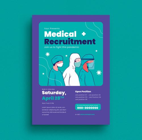 Medical Recruitment Flyer Layout - 339993779