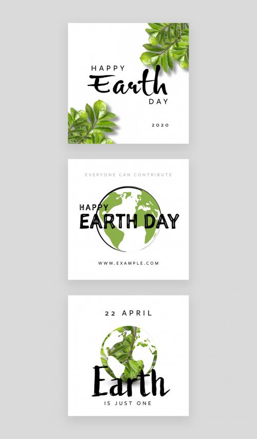 Earth Day Social Media Post Layout - 340989757