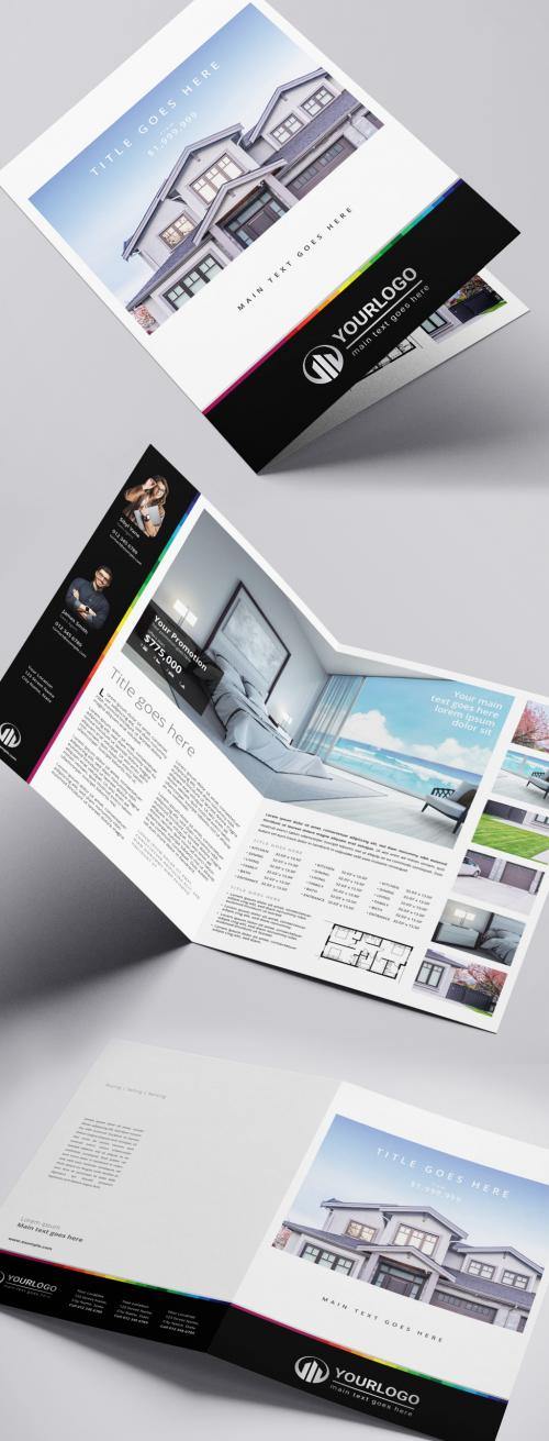 Bi-Fold Real Estate Brochure Layout - 341021775