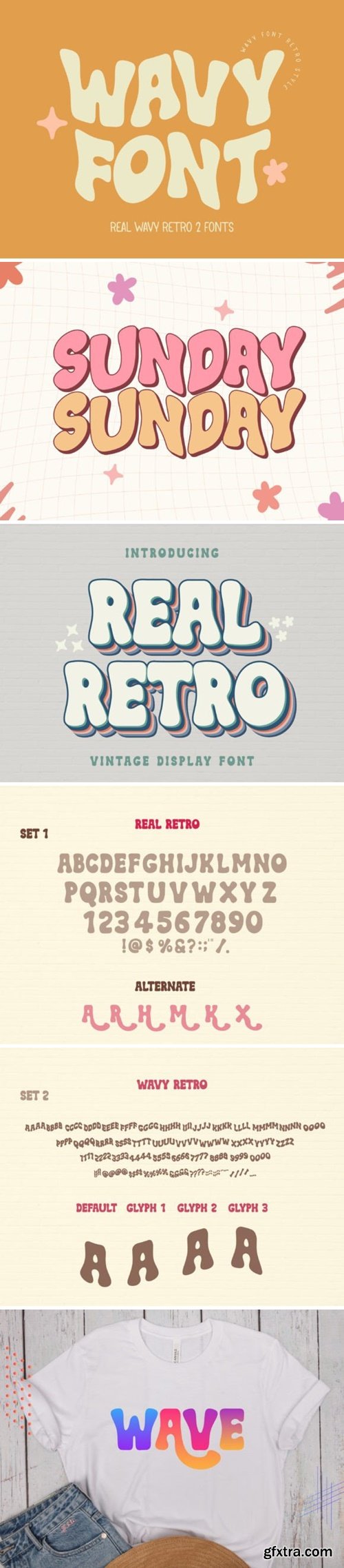 Wavy Retro Font