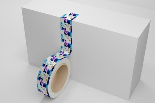 Patterned Duct Tape Mockup Psd Editable Design