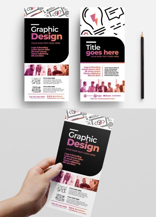 Graphic Design Rack Card Flyer Layout - 341022328