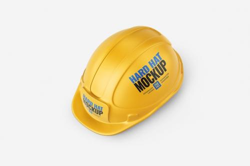 Glossy Hard Hat Mockup