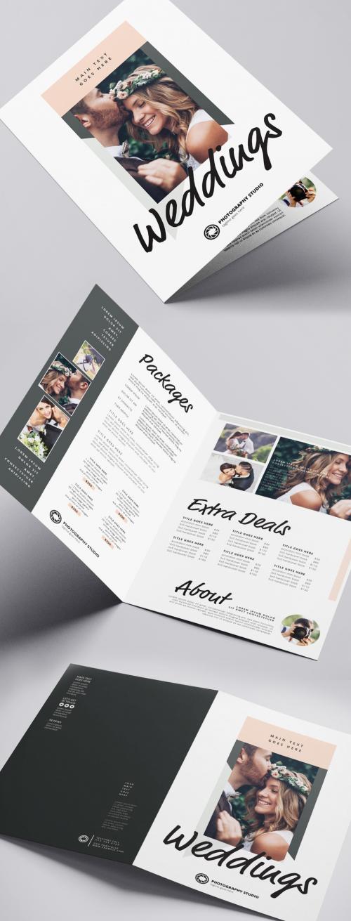 Stylish Photographer Bi-Fold Brochure Layout - 341022934