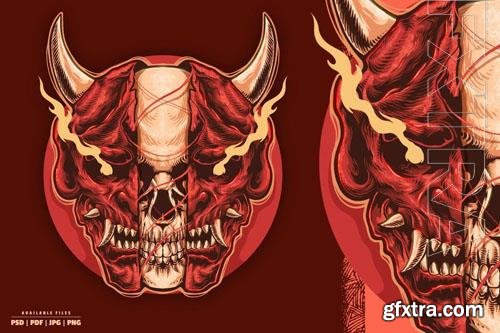 Devil Skull Illustration