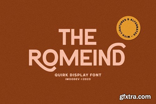 The Romeind - Quirk Display Font XECN5RH