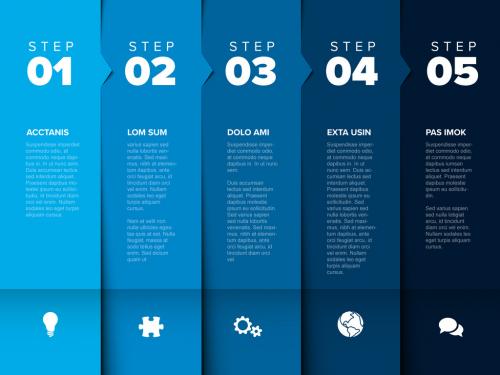 5 Steps Progress Page Layout - 341057327