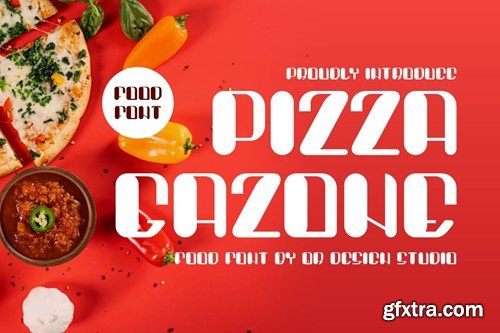 Pizza Gazone - Food Font UETENHY