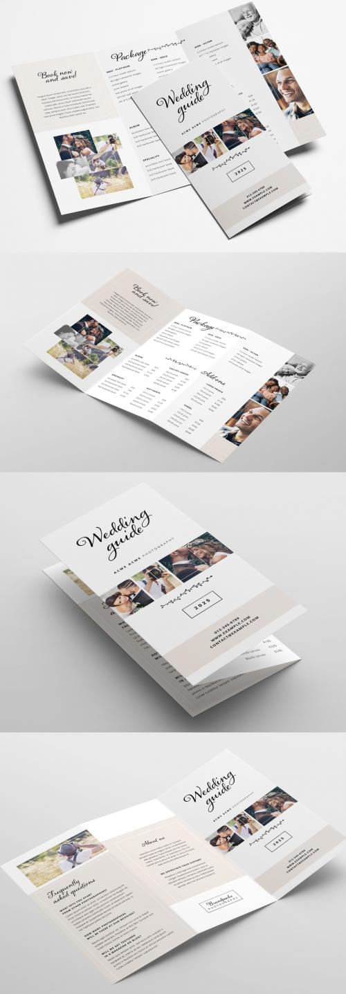 Wedding Photography Trifold Brochure Layout - 341104605