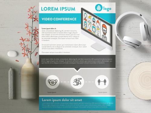 Video Conference Flyer Layout - 341390825