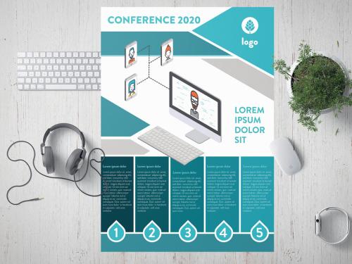 Video Conference Flyer Layout - 341390842