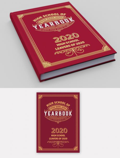 Vintage Yearbook Cover Layout - 341390864