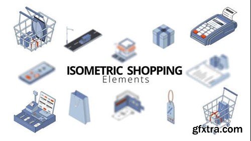 Videohive Isometric Shopping Elements 50108060