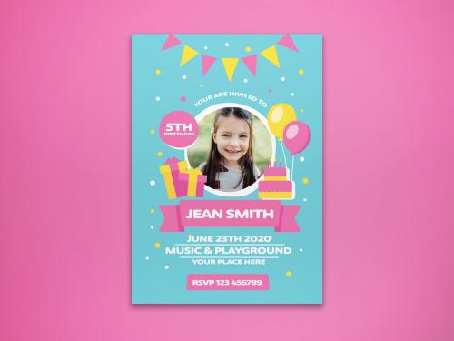 Birthday Party Invitation Layout - 342066120