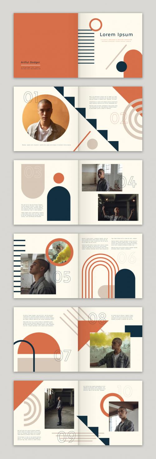 Booklet Layout with Geometric Elements - 342074308