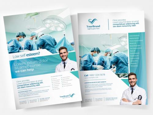 Blue & White Medical Poster for Hospitals - 342167509