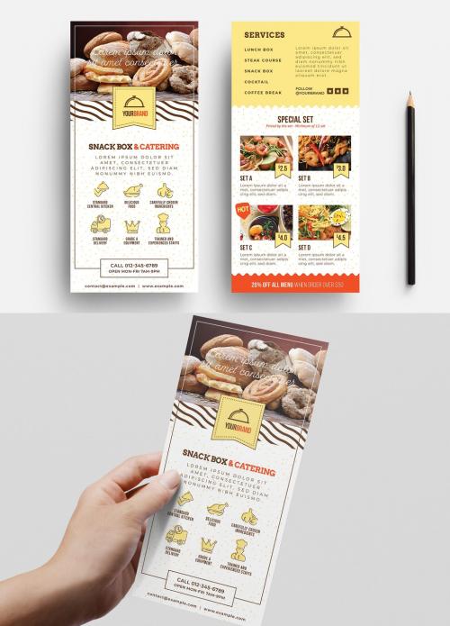 Catering or Takeout Flyer or Rack Card Layout - 342167526