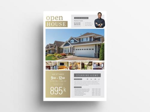 Real Estate Open House Poster Layout - 342167591