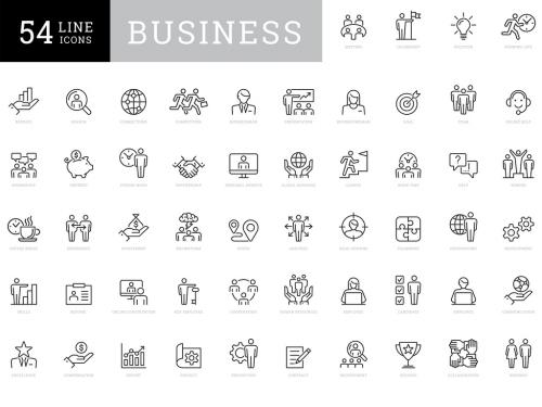 Business People Icon Set Art Kit - 342415051