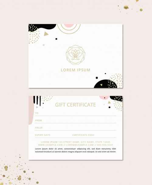 Abstract Business Gift Voucher Vector Layout - 342430037