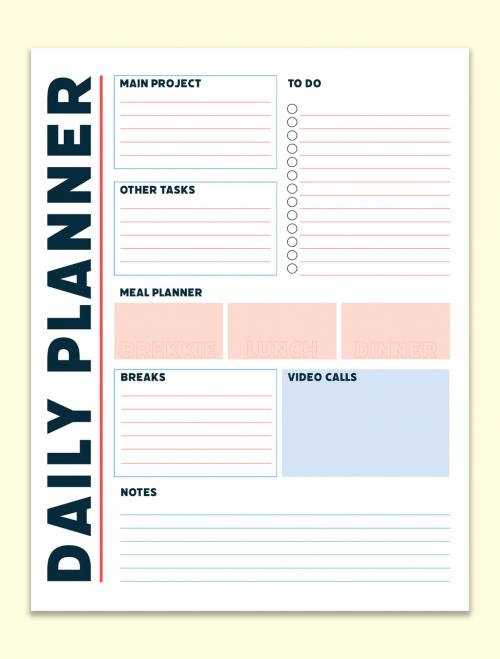 Daily Planner Layout - 342457233
