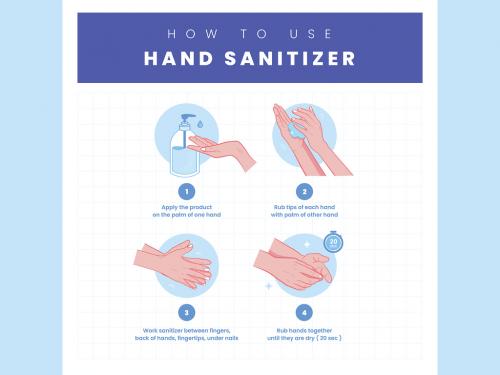 How to Use Hand Sanitizer Graphic Illustration - 342482954